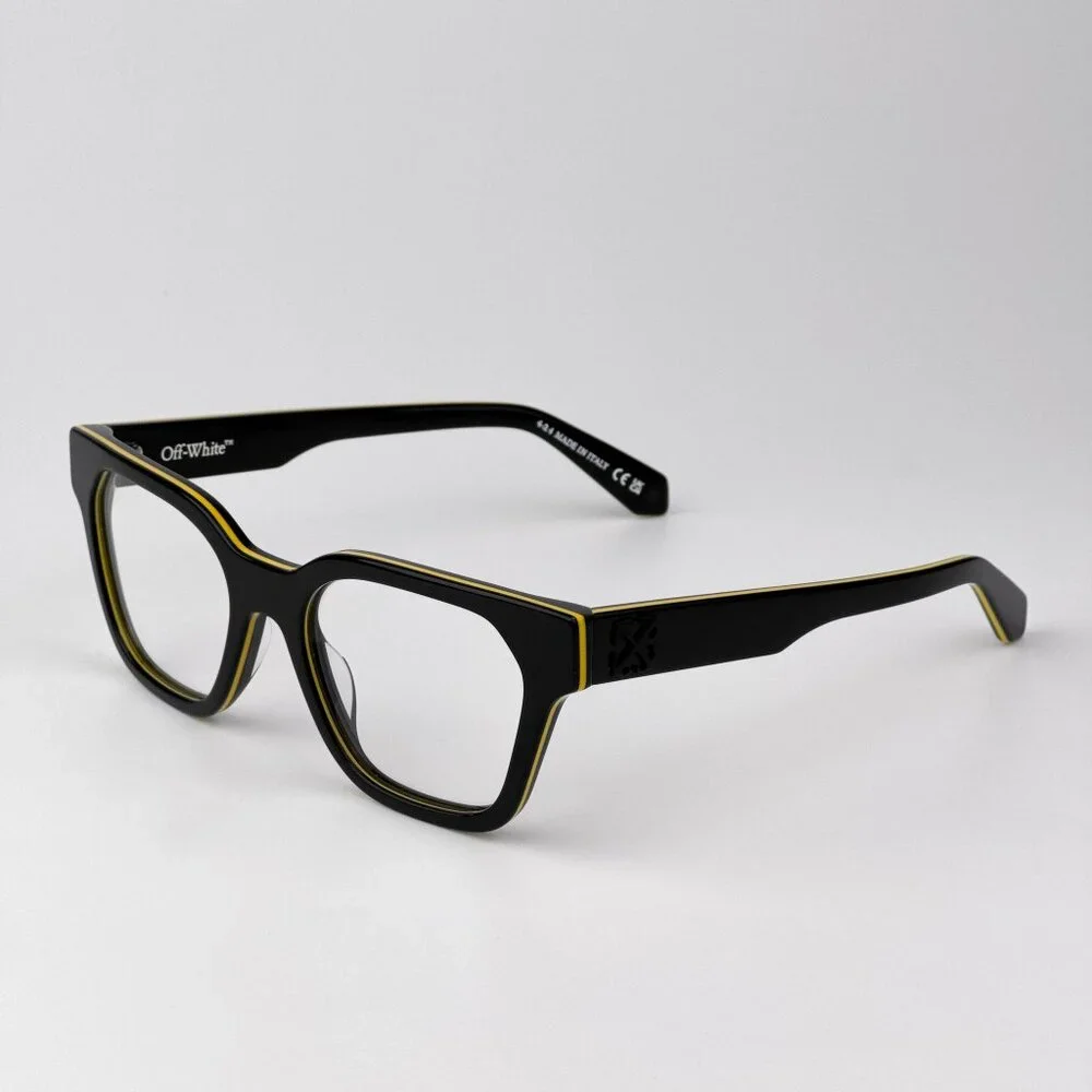 Off-White STYLE 7P Women Eyeglasses Black/Yellow Square | Model OERJ07P 1300